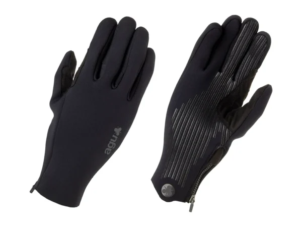 AGU Neoprene cykelhandsker med lynlås vinter sort