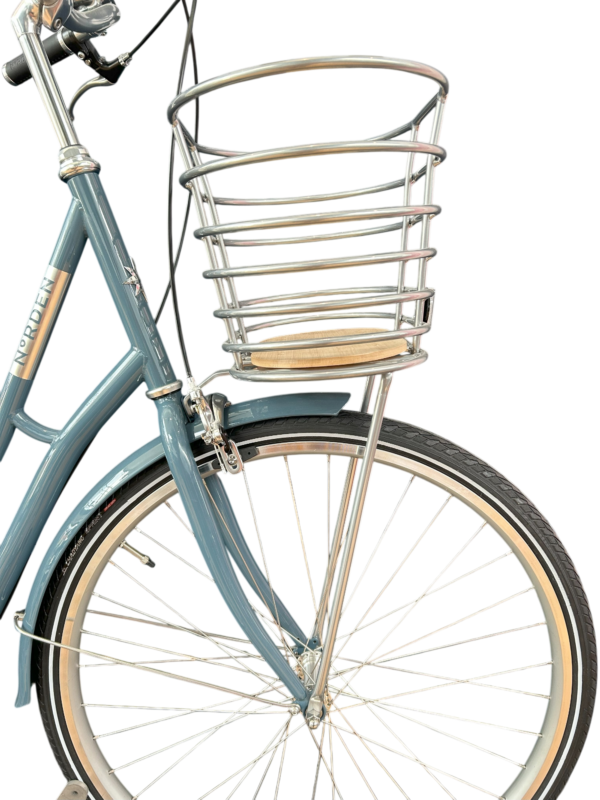 Atran Velo Kurv Ribb m. bamboo bund, Chrome