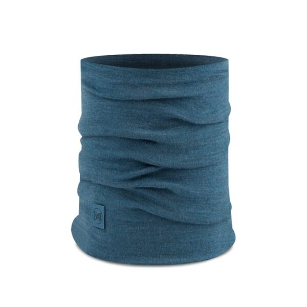 Buff Heavyweight Merino wool halsedisse-solid dusty blue