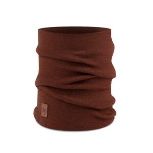 Buff Heavyweight Merino wool halsedisse-solid sienna