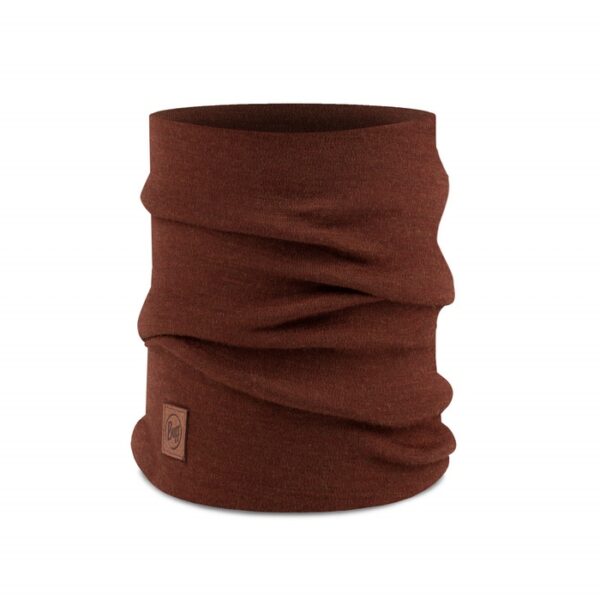 Buff Heavyweight Merino wool halsedisse-solid sienna