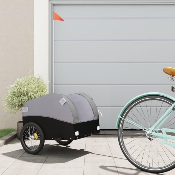 Cykelanhænger 30 kg i jern - sort og grå