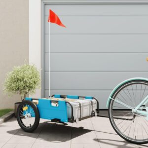 Cykeltrailer i oxfordstof og pulverlakeret jern - blå