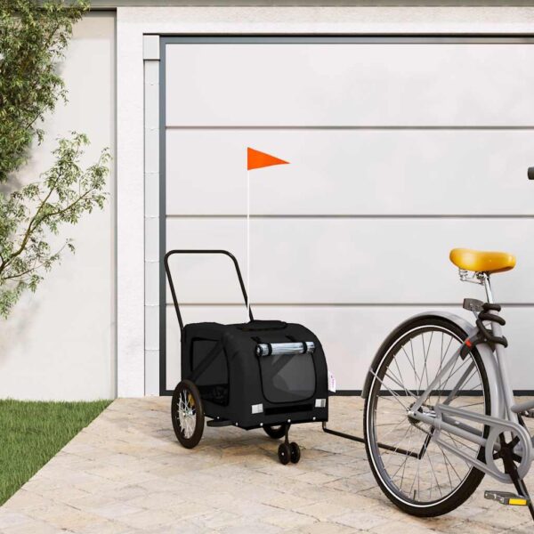 Cykeltrailer til kæledyr - sort, 121 x 63 x 65 cm