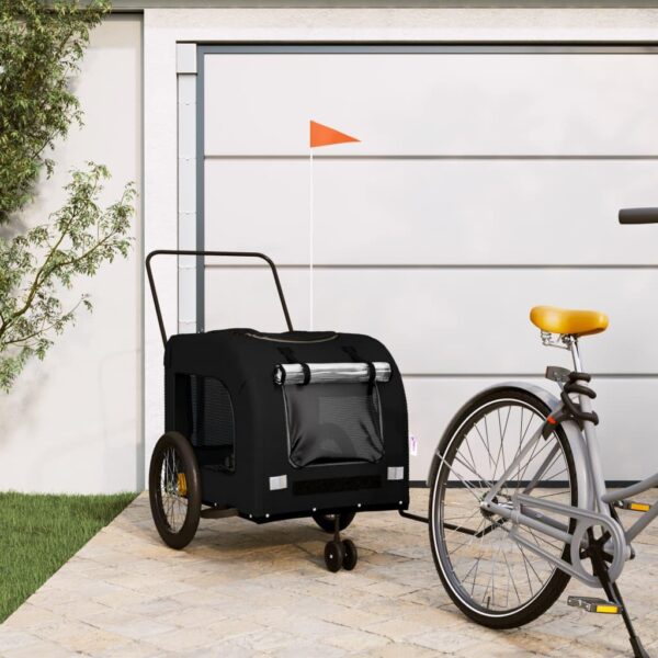 Cykeltrailer til kæledyr - sort, 68 x 134 x 73 cm