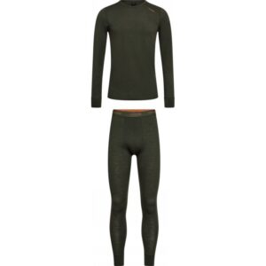 Dovre baselayer sæt i merinould til herre – grøn