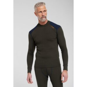 Dovre baselayer trøje med krave til herre – grøn