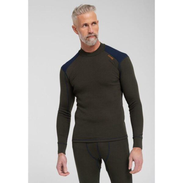 Dovre baselayer trøje med krave til herre – grøn