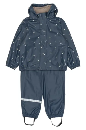 Mikk-Line Regnsæt m. Fleece - Star Sky - 116