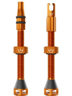 Peaty's Holeshot Fast Flow Valves 60mm Mango