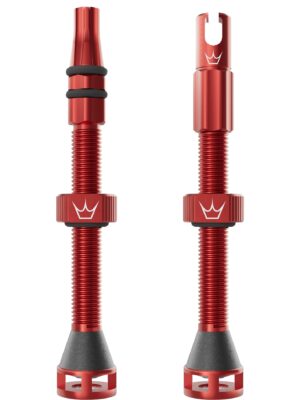 Peaty's Holeshot Fast Flow Valves 60mm Red
