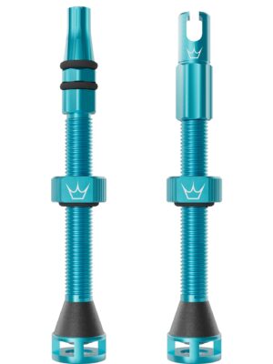 Peaty's Holeshot Fast Flow Valves 60mm Turquoise