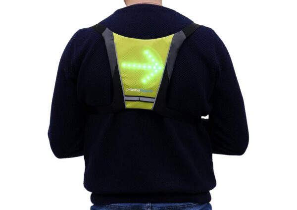 Refleksvest Skateflash med grønne LED - sort, one size