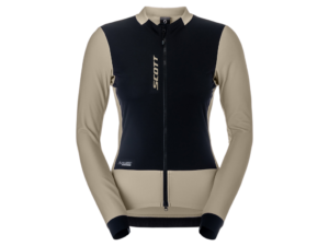 SCOTT Pro Warm Wind Breaker cykeltrøje lange ærmer portobello beige/sort dame