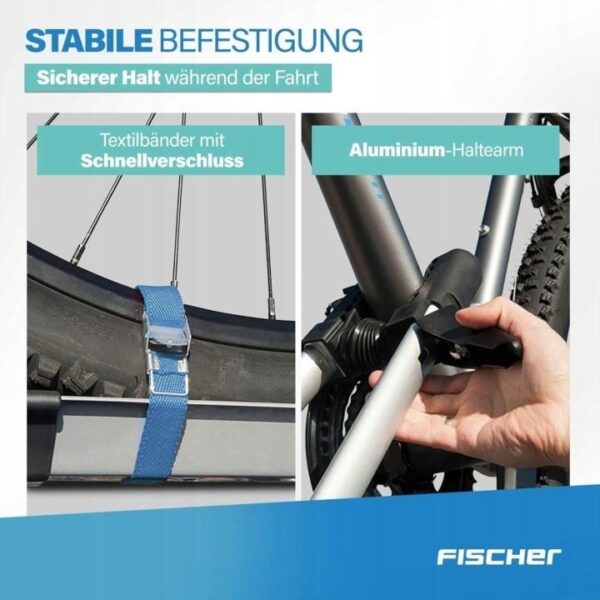 Tagmonteret cykelholder fischer Xtreme - grå