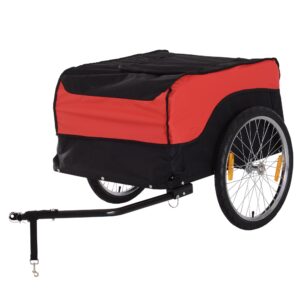 Transporttrailer, lasttrailer, cykeltrailer, lastcykeltrailer, CargoTrailer (rød-sort)